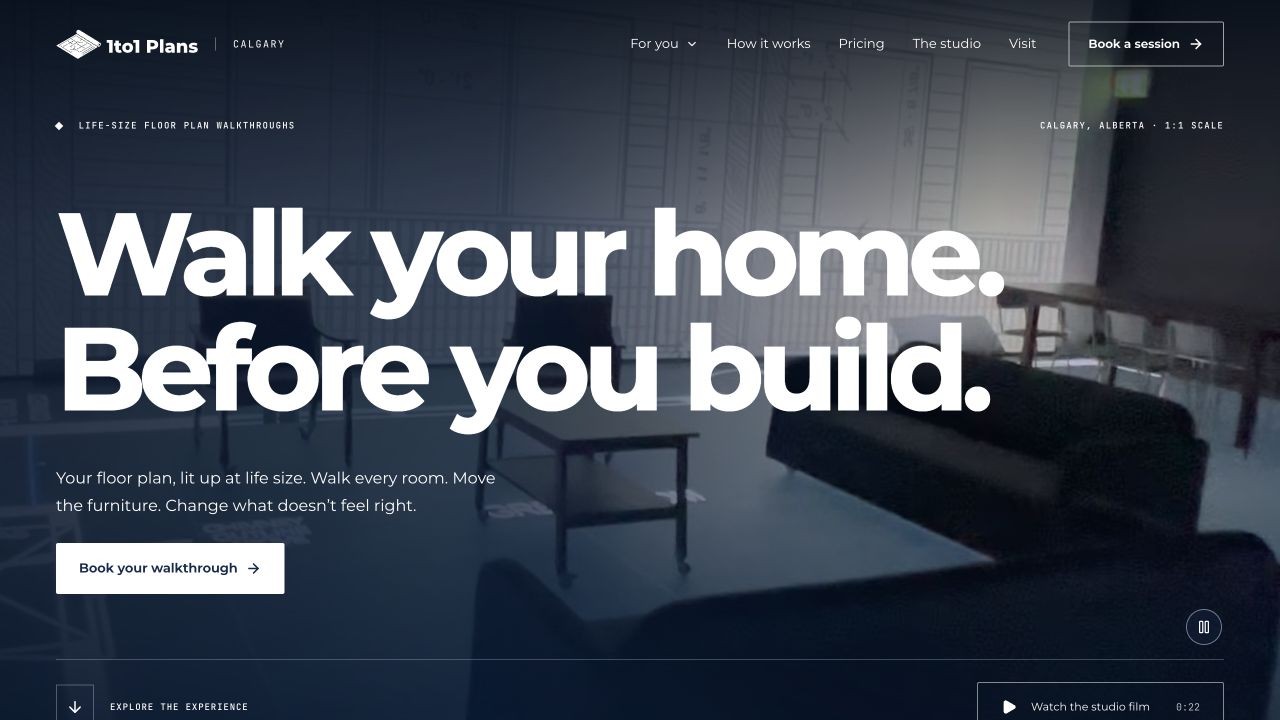 1to1 Plans Calgary — Walk Your Home Before You Build